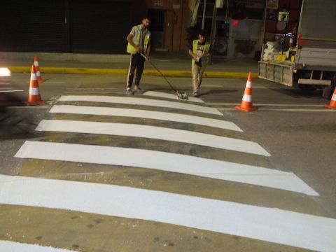 KARTEPE ‘DE YOL BOYAMASI  YAPILDI 