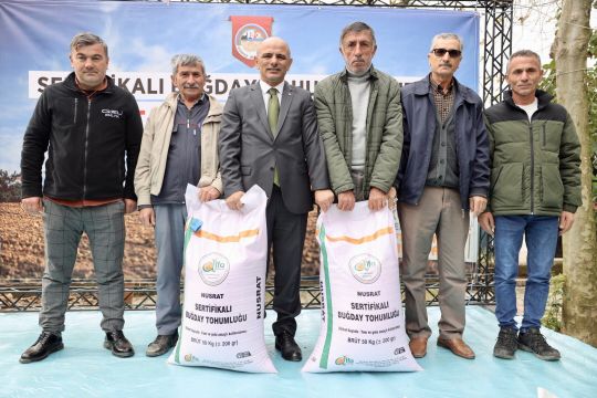 Körfez’de 400 çiftçiye 40 ton buğday tohumu desteği