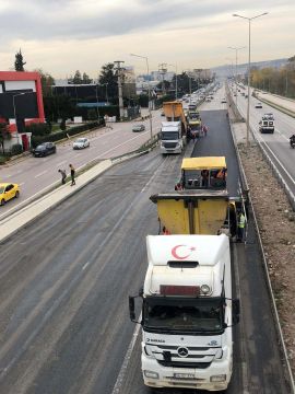 Stadyum yolunda D-100 Ankara yönü asfaltlandı