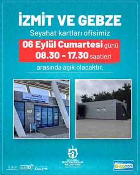 Seyahat Kart Ofisleri cumartesi günü açık
